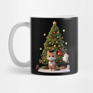 Cat and the Christmas Tree Mug